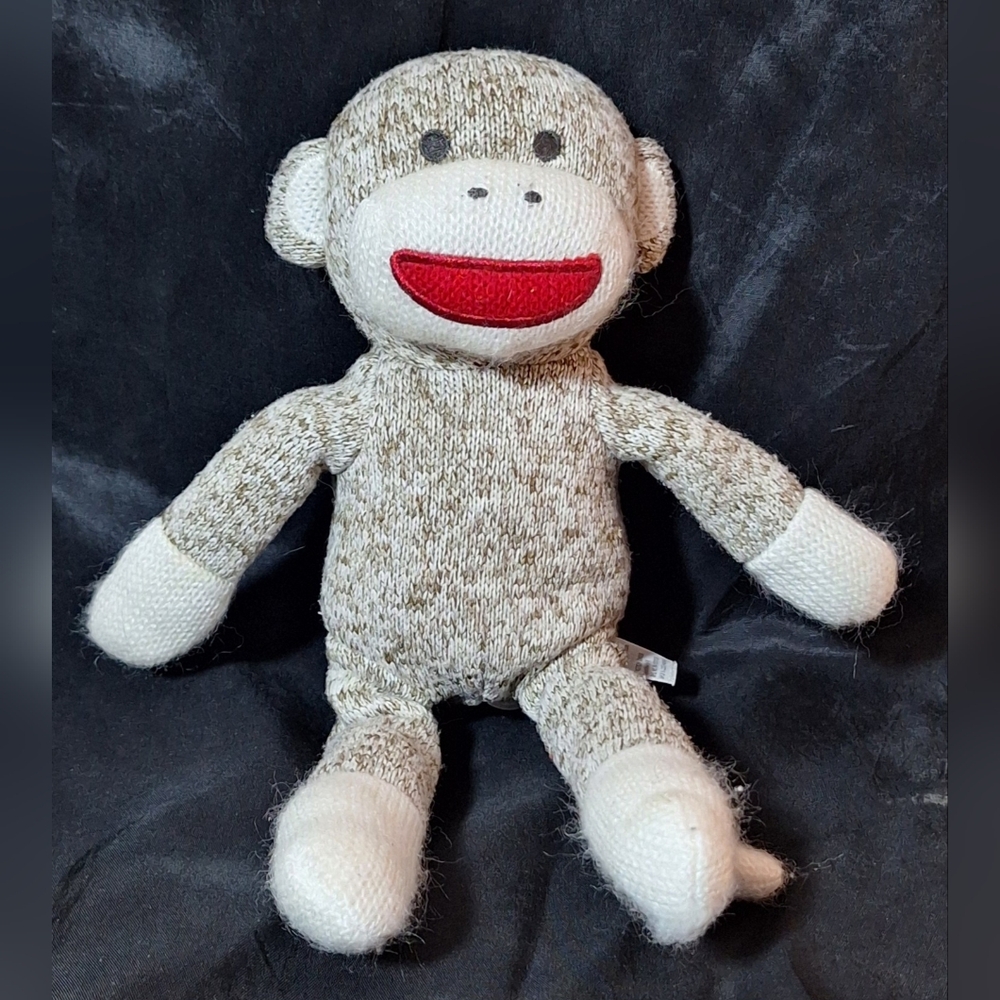 MAGIC YEARS Sock Monkey Toy with Enclosed Rattle